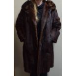 A Vintage Ladies 3/4 Length Fur Coat