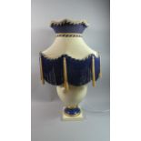 A Large Vase Shaped Ceramic Table Lamp and Shade, Total Height 73cm