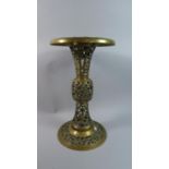 A Modern Pierced Brass Jardiniere Stand, 47.5cm High