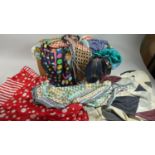 A Box of Ladies Silk and Other Scarves to Include Mala Aleshia, Nicole Farhi, Missoni etc