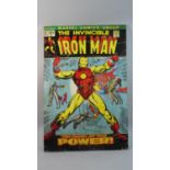 A Vintage Marvel Comics Group Laminated Poster, The Invincible Iron Man/The Birth of the Power, 61cm