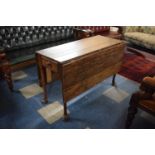 An 18th Century Drop Leaf Oak Table with Drawers Either End, 104cm Wide