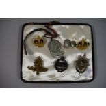 A Small Collection of Military Badges, Coronation Medallions etc