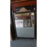 A Small Late Victorian Over Mantle Mirror, 78cm high