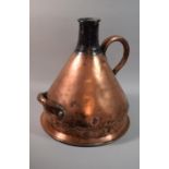 A Large Victorian Copper Whisky Measuring Flagon with Two Carrying Handles, 45cm High