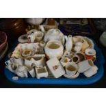 A Tray of Various Crested Ware Items
