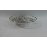 A Gilt Decorated Glass Bowl on Three Feet, 25.5cm Diameter