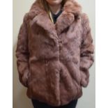 A Vintage Ladies Fur Jacket, Size 42