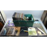 A Box Containing Over 90 Lp Records and 12" Singles, Artists to Include Led Zeppelin, Pink Floyd,