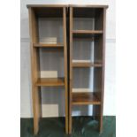 A Pair of Modern Storage Shelf Units, 109cm High x 32cm Wide