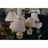 A Collection of Eight Various Table Lamps