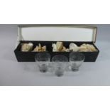 A Set of Six Floral Engraved Tumblers