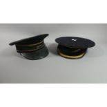 Two Railway Caps, One by H Berwarld and Co. London 1968, BR 6 1/4 The Other J Compton Sons and