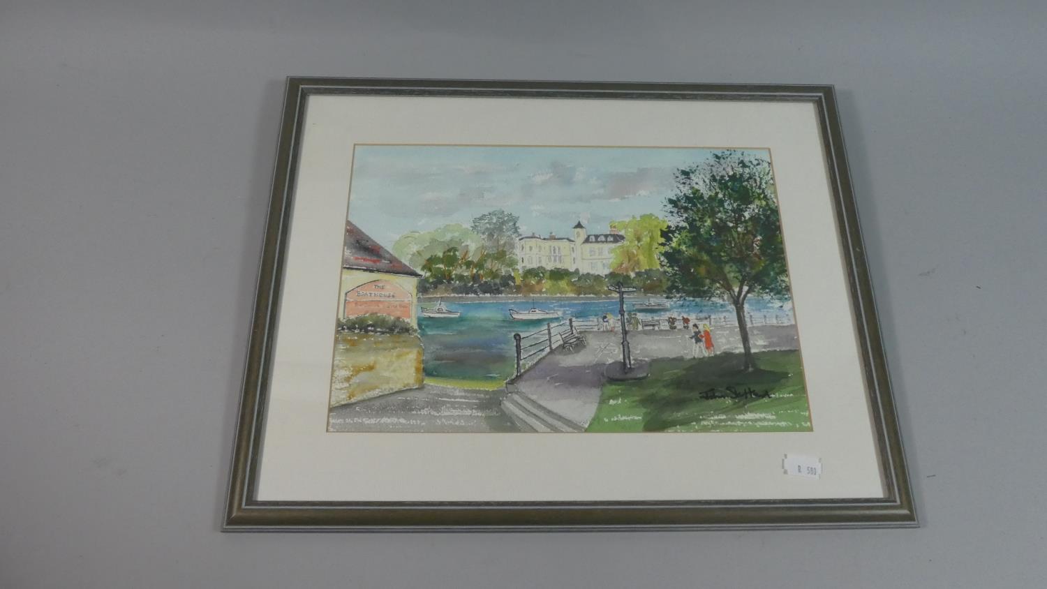 A Framed John Stuttard Watercolour Depicting River Scene