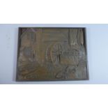 A Reproduction Panel in the Form of a Wooden Carving of a Water Mill by Siegfried Putzseh 35cm Wide