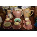 A Tray of Susie Copper and Other Coffee Wares Together with a Small Shelley Bowl etc