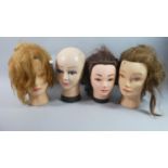 Four Late 20th Century Plastic Mannequin Heads