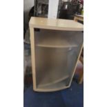 A Bow Fronted Modern Cabinet with Opaque Glass Door, 54cm Wide