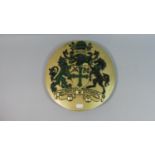 A Circular Moulded Resin Crest for London Borough of Croydon, Ad Summa Nitamur "Let us Strive for