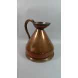 A 19th Century Copper One Gallon Measuring Jug, 29cm high