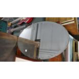 A Vintage Oval Bevel Edge Wall Mirror, 68cm high