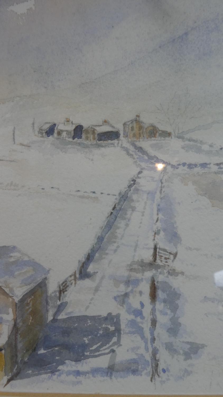 Two Framed Water Colours by John Stuttard Depicting Winter Landscapes - Image 3 of 3