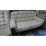 A 1970's Buttoned Upholstered Two Settee