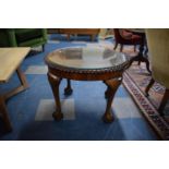 An Edwardian Circular Walnut Coffee Table on Claw and Ball Feet, 60cm diameter