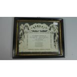 A Framed Hand Cut Remembrance of John Scott, Who Died 1869 Aged 50 Years, 27cm Wide