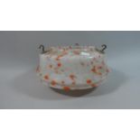 A Vintage Opaque Glass Circular Ceiling Light Shade, 26cm Diameter