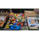 A Collection of Various Toys and Games to Include Two Building Block Sets, Fisher Price Jack in