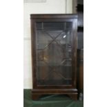 A Mid/Late 20th Century Mahogany Astragal Glazed Display Cabinet with Two Glass Shelves on Bracket