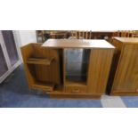 A 1970's Side Cabinet with Hinged Side Pieces, 76cm Wide