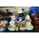 A Tray of Ceramics to Include Sylvac Preserve Pot, Falcon Ware Vase, Beswick Mallard Pindish,