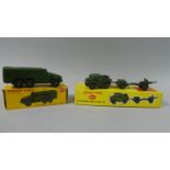 Two Boxed Military Dinky Toys, Armoured Command Vehicle No 677 and 25 Pounder Field Gun Set