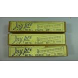 A Collection of Three Boxed and Unmade Jay Pee OO Gauge Metal Coach Kits