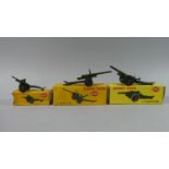 Three Boxed Dinky Military Toys. 7.2 Howitzer (693), 5.5 Medium Gun (692) and 25-Pounder Field