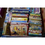 A Box Containing Childrens Annuals, Children's Novels etc, Most with Dust Covers