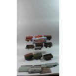 A Collection of Nine O Gauge Wagons and Coaches by Hornby, MLLD England, to include Coal, Cement,
