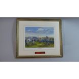 A Framed Limited Edition Horse Racing Print, The Paddock, Bratton Down by David Trundley and