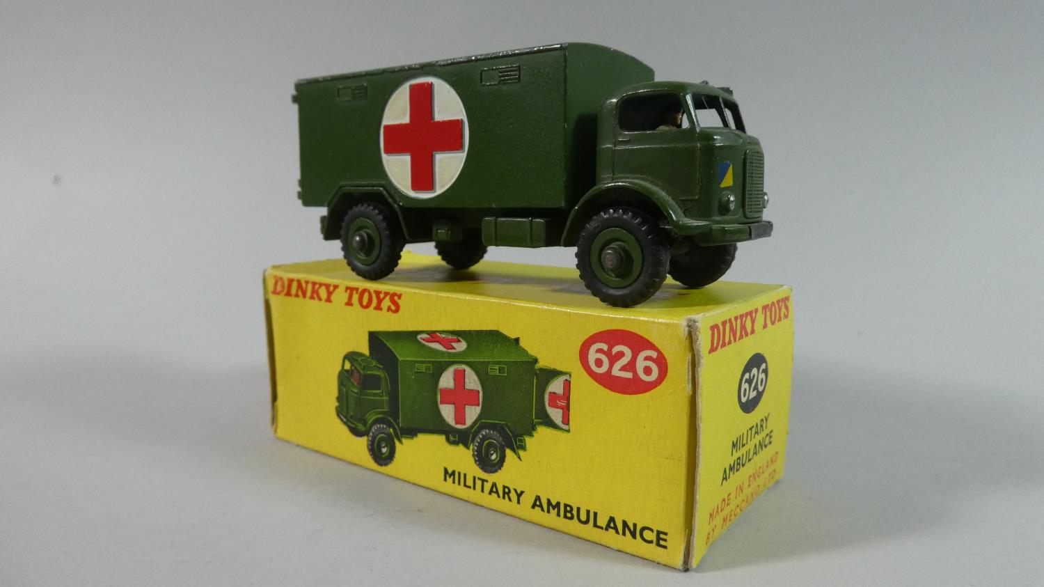 Four Boxed Dinky Military Toys. Army Covered Wagon (623-Box AF), Military Ambulance (626), - Image 2 of 5