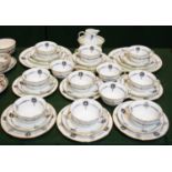 A Wedgwood Part Tea Set Comprising Nine Trios, Cups and Saucers, Sugar and Cream etc