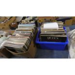 A Collection of Two Boxes Containing 230 Vinyl LP and Singles to Include Rock, Pop, Funk, Soul,