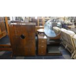 A Burr Walnut Art Deco Style Matching Dressing Table and Tall Boy with Fitted Interior