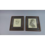 Two Framed Prints Depicting Female Portraits