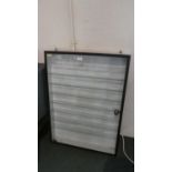 An Eight Glass Shelved Wall Display Case with Key, Door AF 64x87x8cms Deep