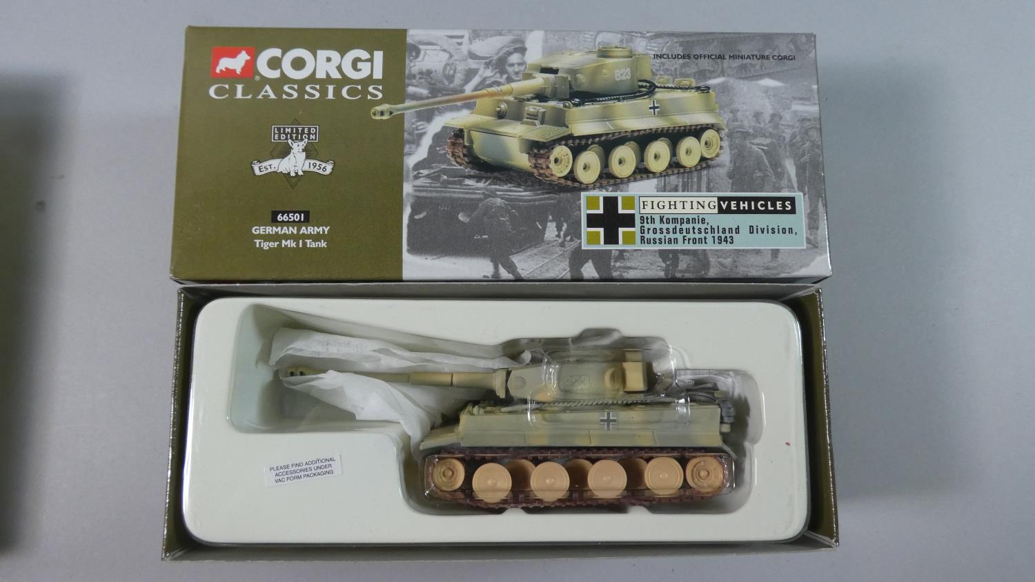 A Collection of Six Boxed Corgi Classics and Fighting Machines to include 66501 German Tank Tiger Mk - Image 4 of 5