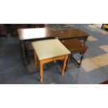 Various Oak Occasional Tables and a Stool