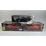 Three Boxed 1:18 Scale Hot Wheels Ferraris, F50, F430, 1994 F355 Berlinetta
