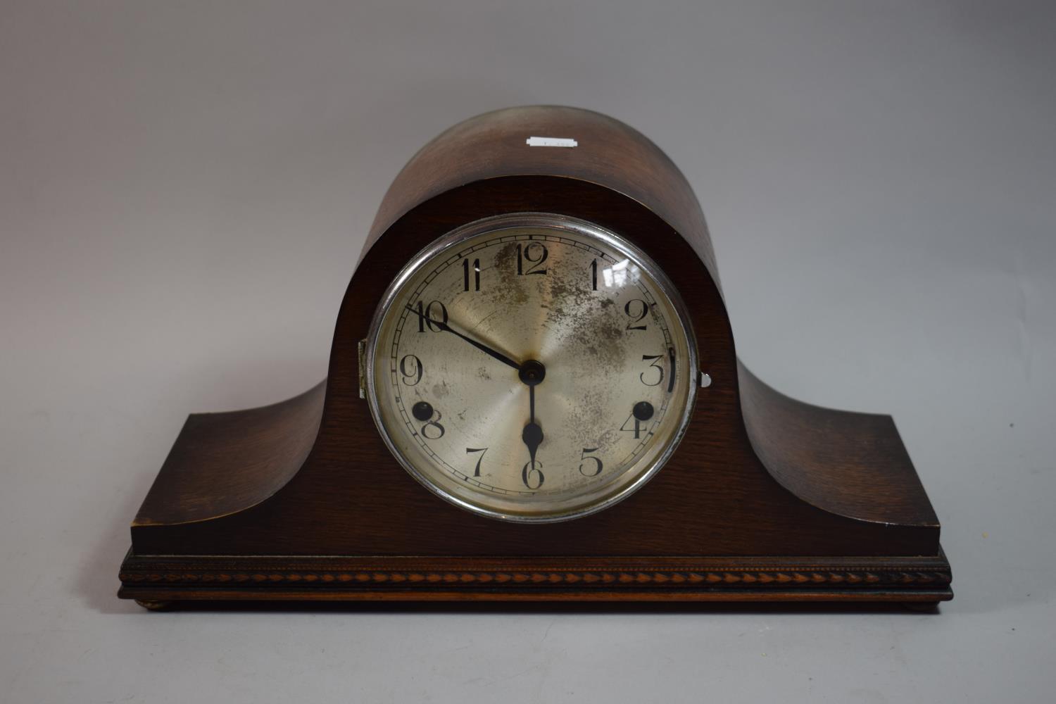 An Oak Westminster Chime Mantle Clock, 42cm Wide